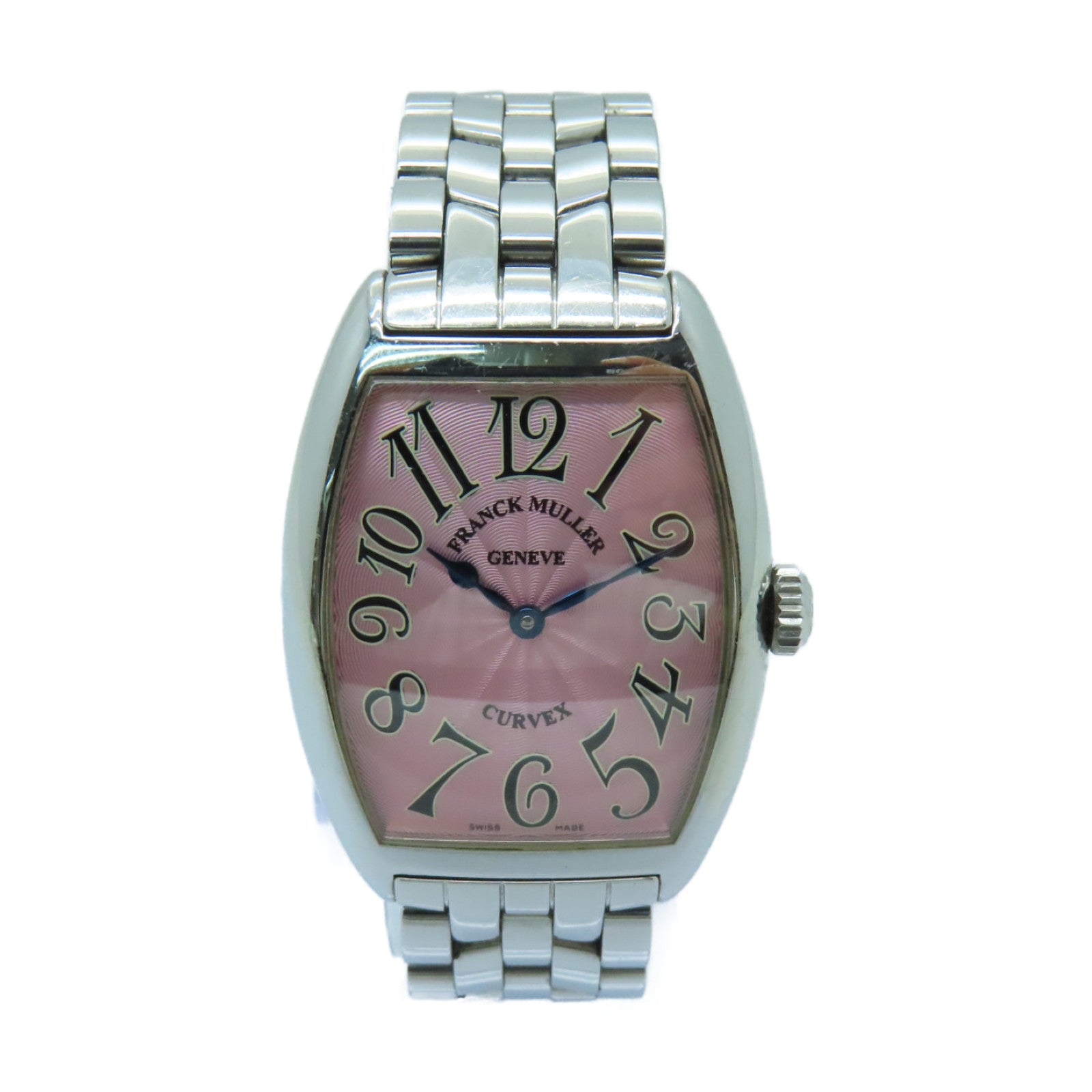 FRANCK MULLER Cintree Curvex 29mm不鏽鋼手錶石英機芯粉紅色