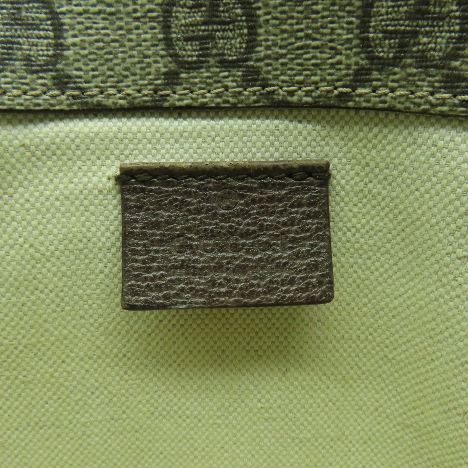 GUCCI 塗層帆布Neo Vintage GG Supreme金扣腰包啡色
