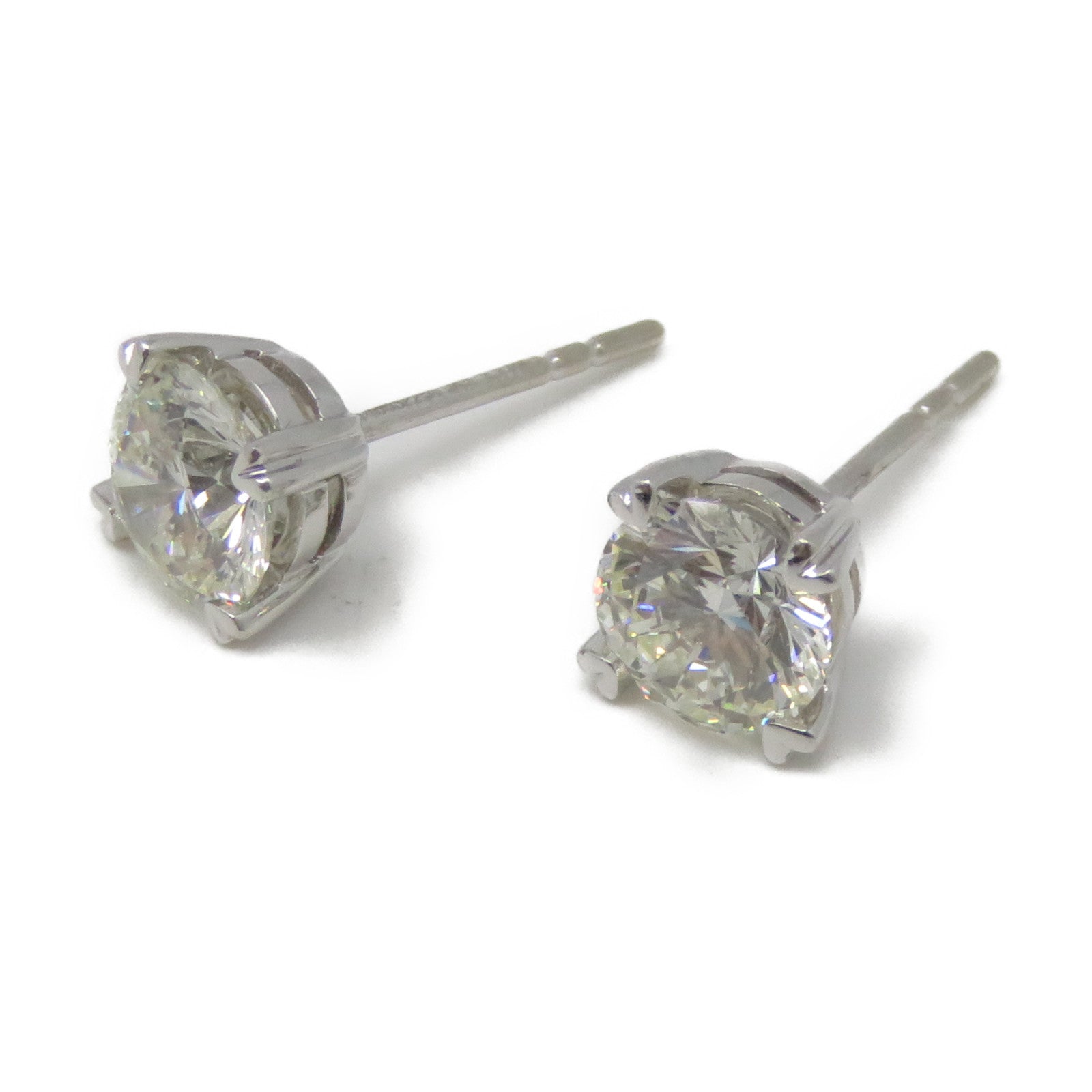 JEWELRY 【激減優惠】18K白金Diamond Earrings1.11ct鑽石/1.03ct鑽石耳環
