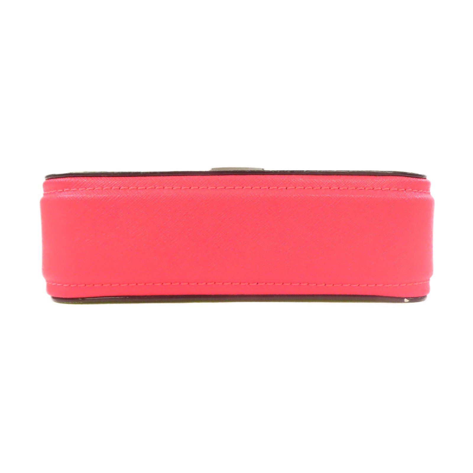 MARC JACOBS 牛皮皮革Shoulder Bag銀扣肩背袋黃色/粉紅色
