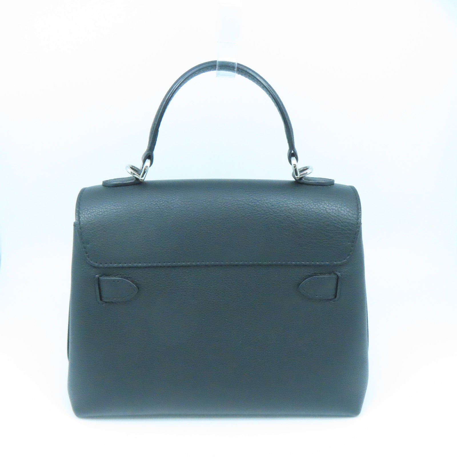 LOUIS VUITTON 牛皮皮革Lockme Ever BB银扣手挽肩背两用袋黑色