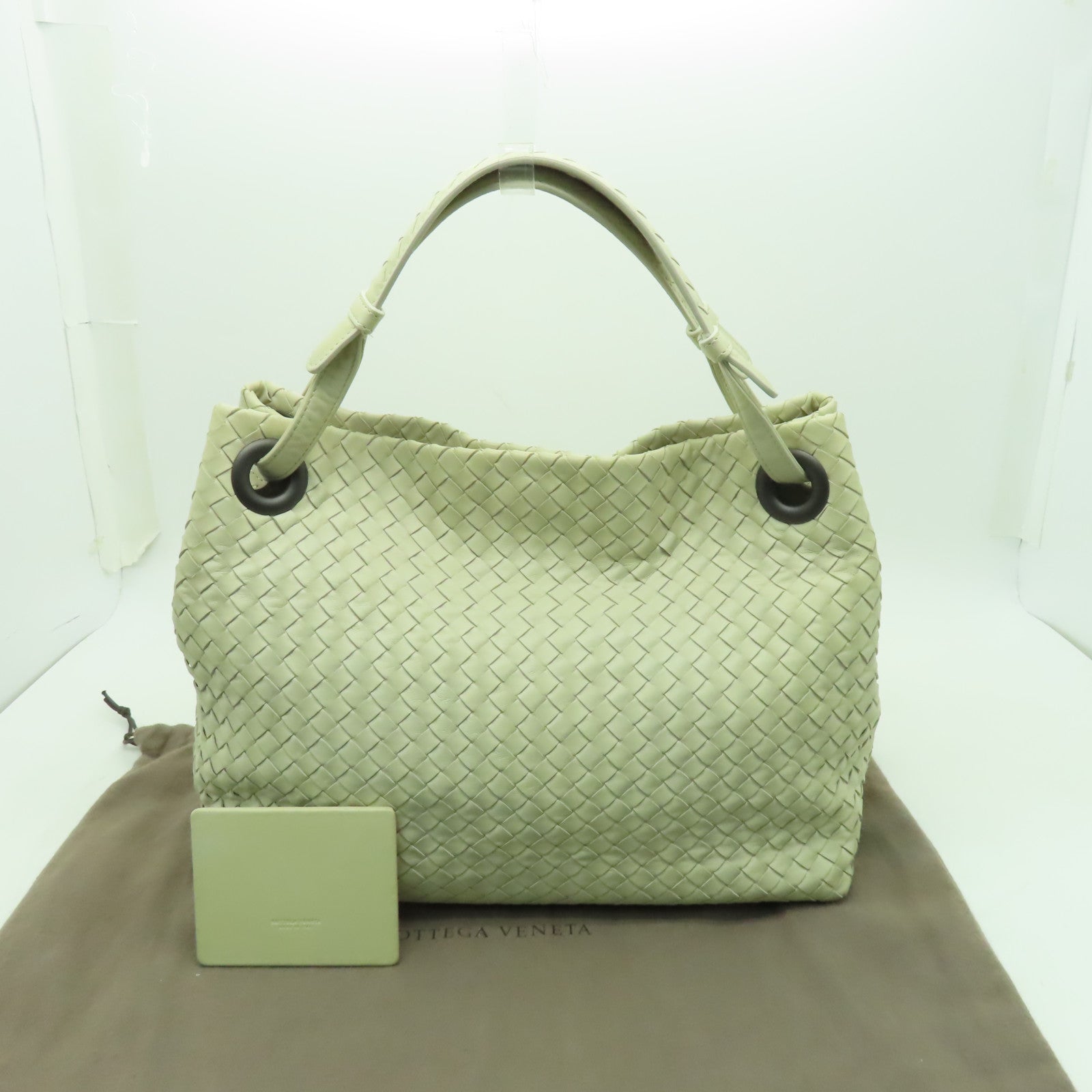 BOTTEGA VENETA 羊皮皮革Shoulder Bag肩背袋米色