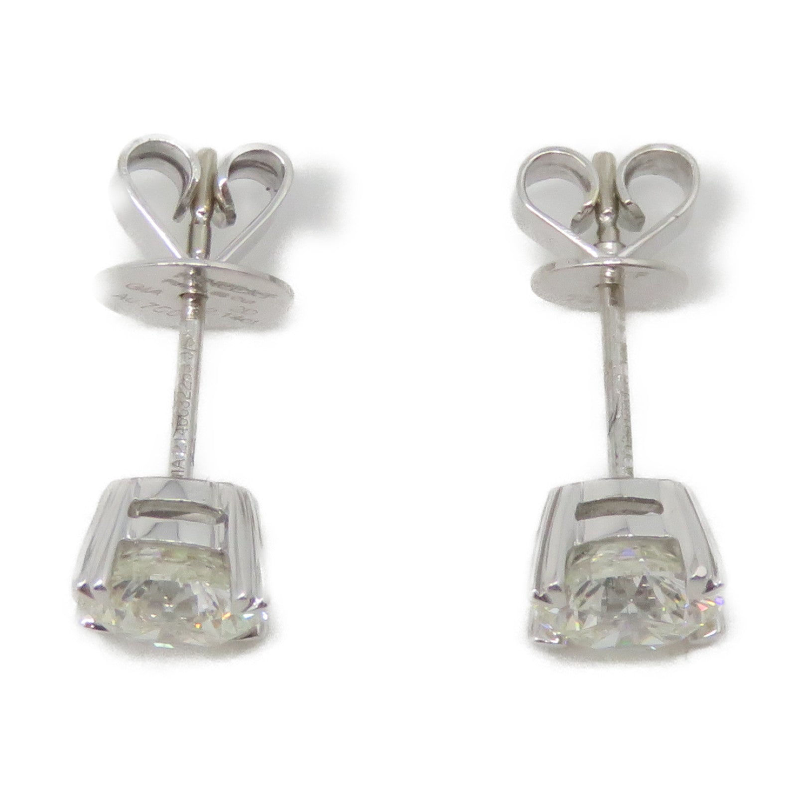 JEWELRY 【激減優惠】18K白金Diamond Earrings1.11ct鑽石/1.03ct鑽石耳環