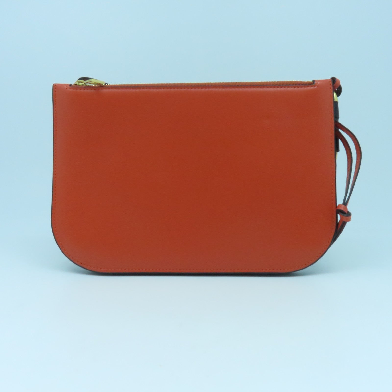 LOEWE Leather Gate Double Gold Buckle Shoulder Bag Orange Black