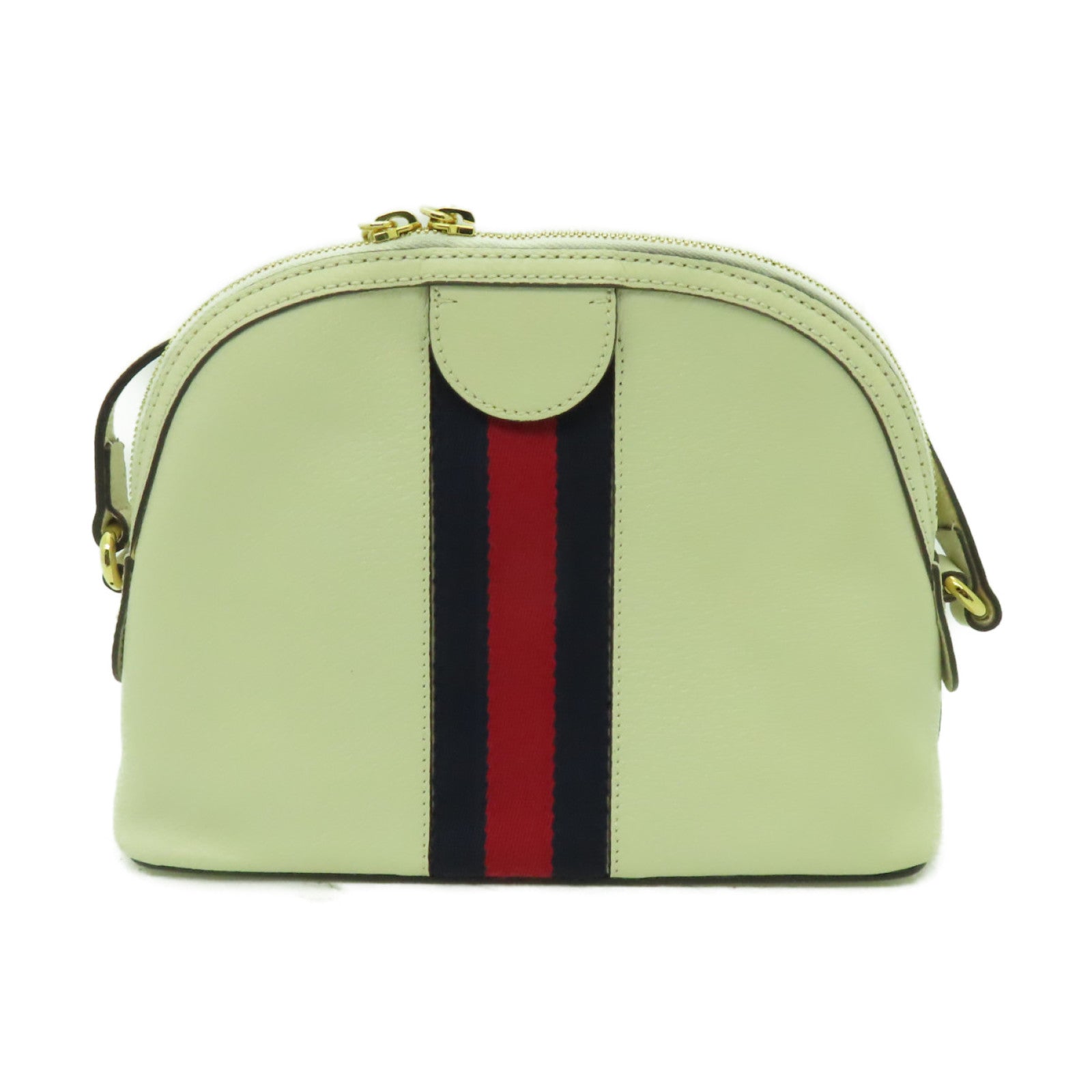 GUCCI 【激減優惠】牛皮皮革Ophidia GG金扣肩背袋白色