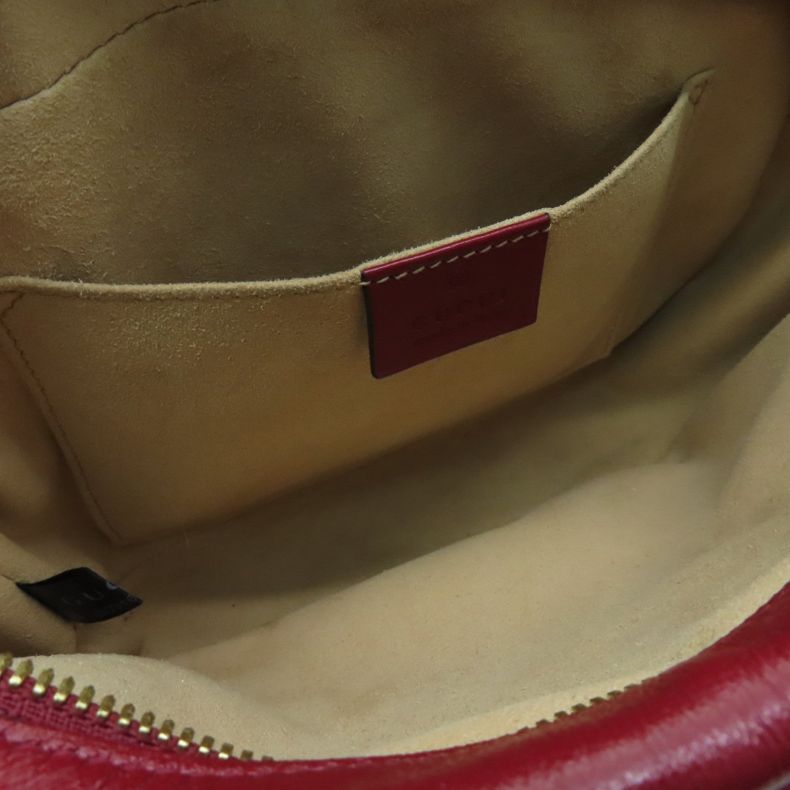 GUCCI Canvas GG Marmont Gold Buckle Shoulder Bag Red/Brown