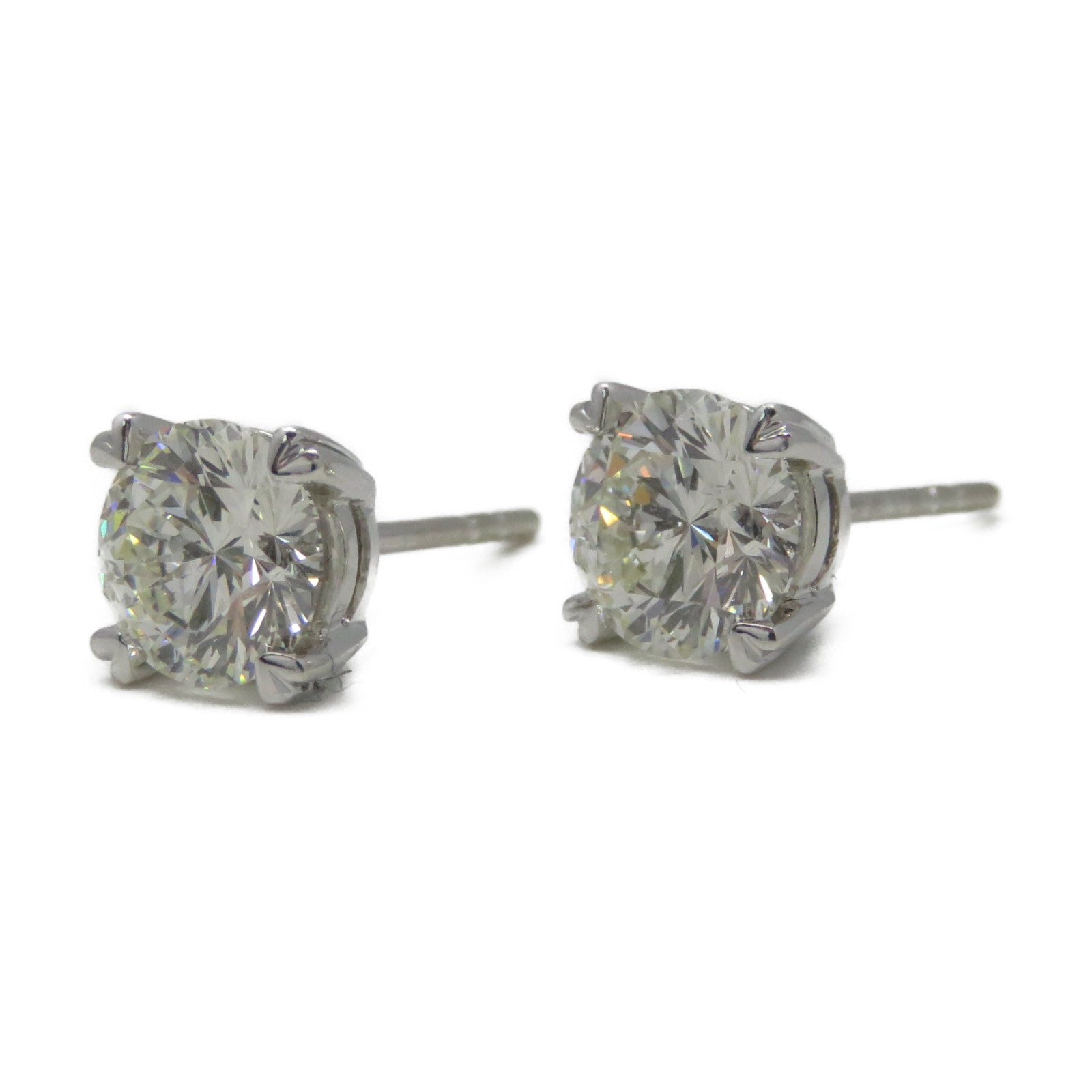 JEWELRY 【激減優惠】18K白金Diamond Earrings1.11ct鑽石/1.03ct鑽石耳環