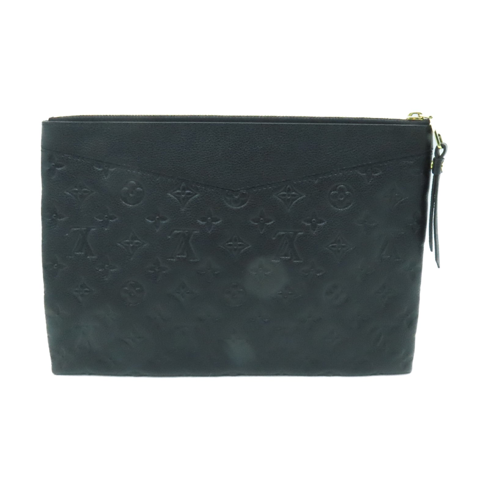 LOUIS VUITTON Monogram Empreinte Daily Pouch金扣手拿包黒色