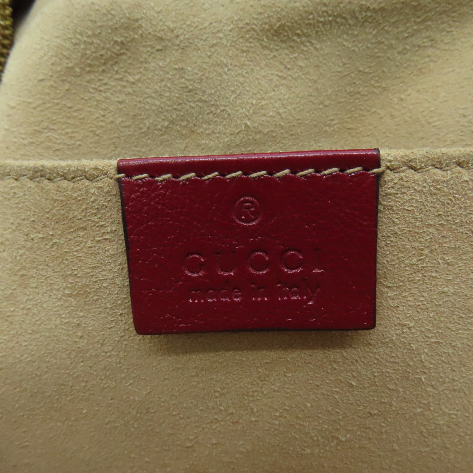 GUCCI Canvas GG Marmont Gold Buckle Shoulder Bag Red/Brown