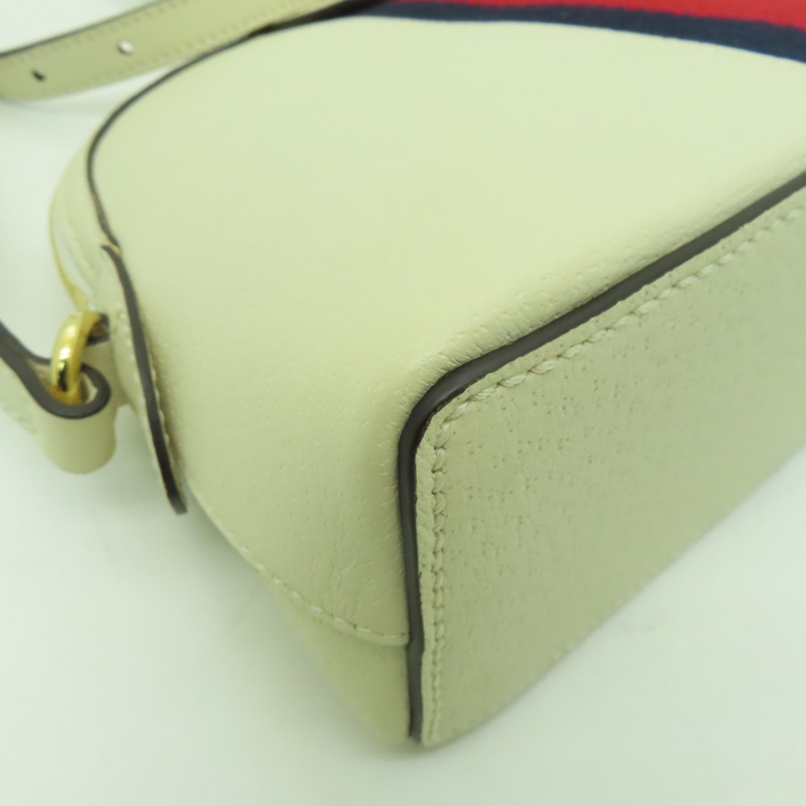 GUCCI 【激減優惠】牛皮皮革Ophidia GG金扣肩背袋白色