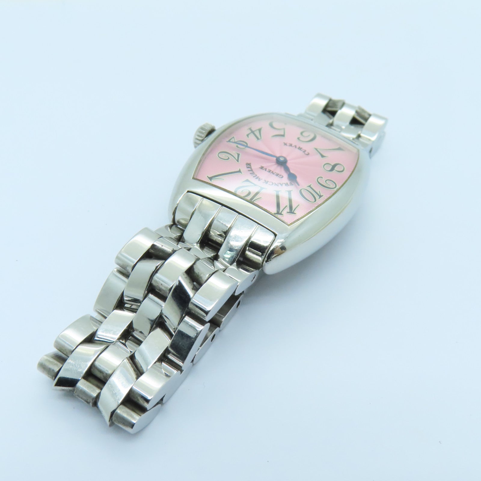 FRANCK MULLER Cintree Curvex 29mm不鏽鋼手錶石英機芯粉紅色