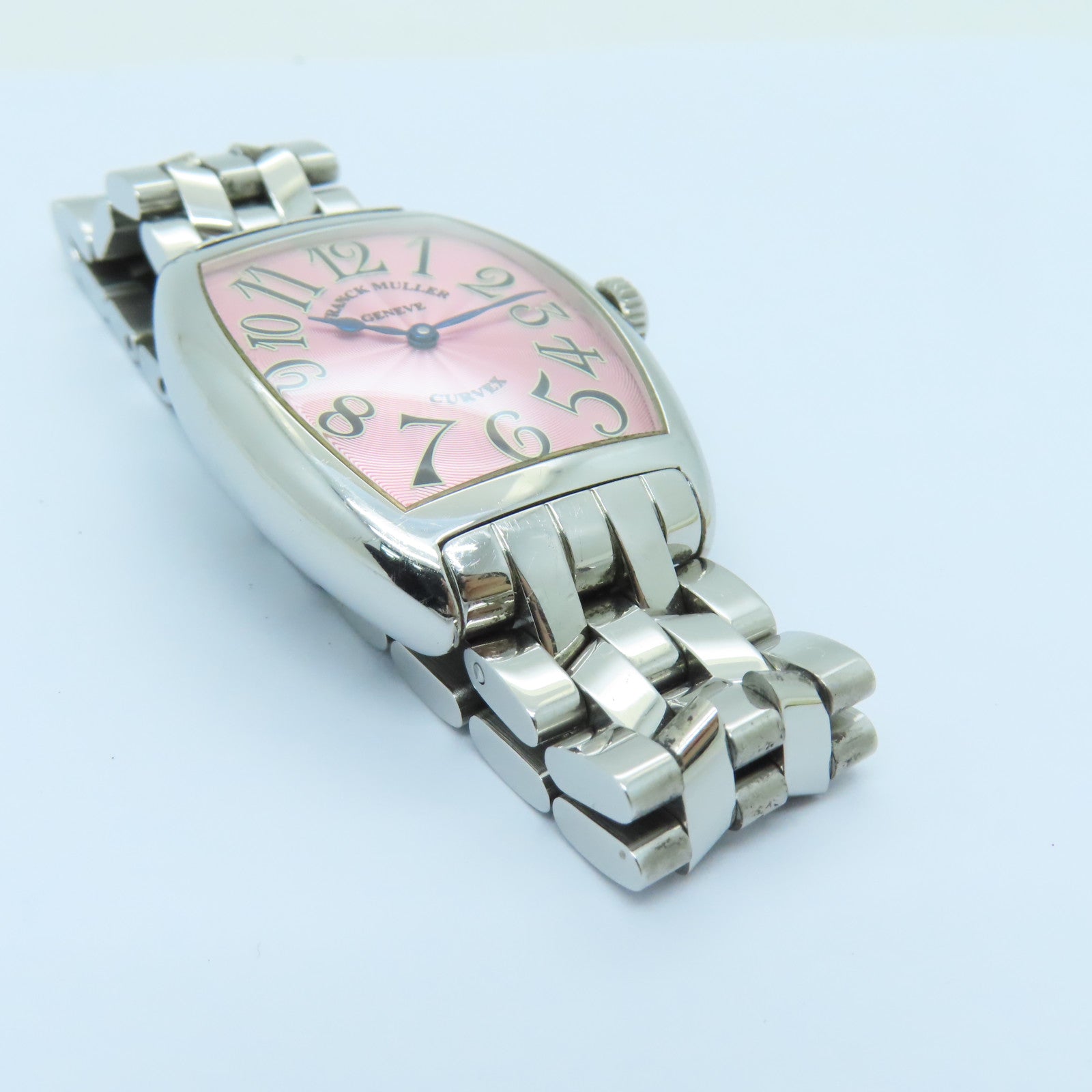 FRANCK MULLER Cintree Curvex 29mm不鏽鋼手錶石英機芯粉紅色