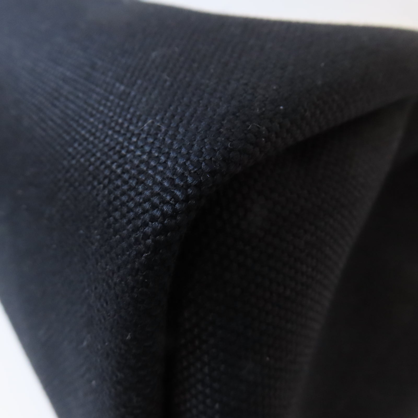 HERMES 帆布Herbag PM銀扣手挽肩背兩用袋Noir黑色