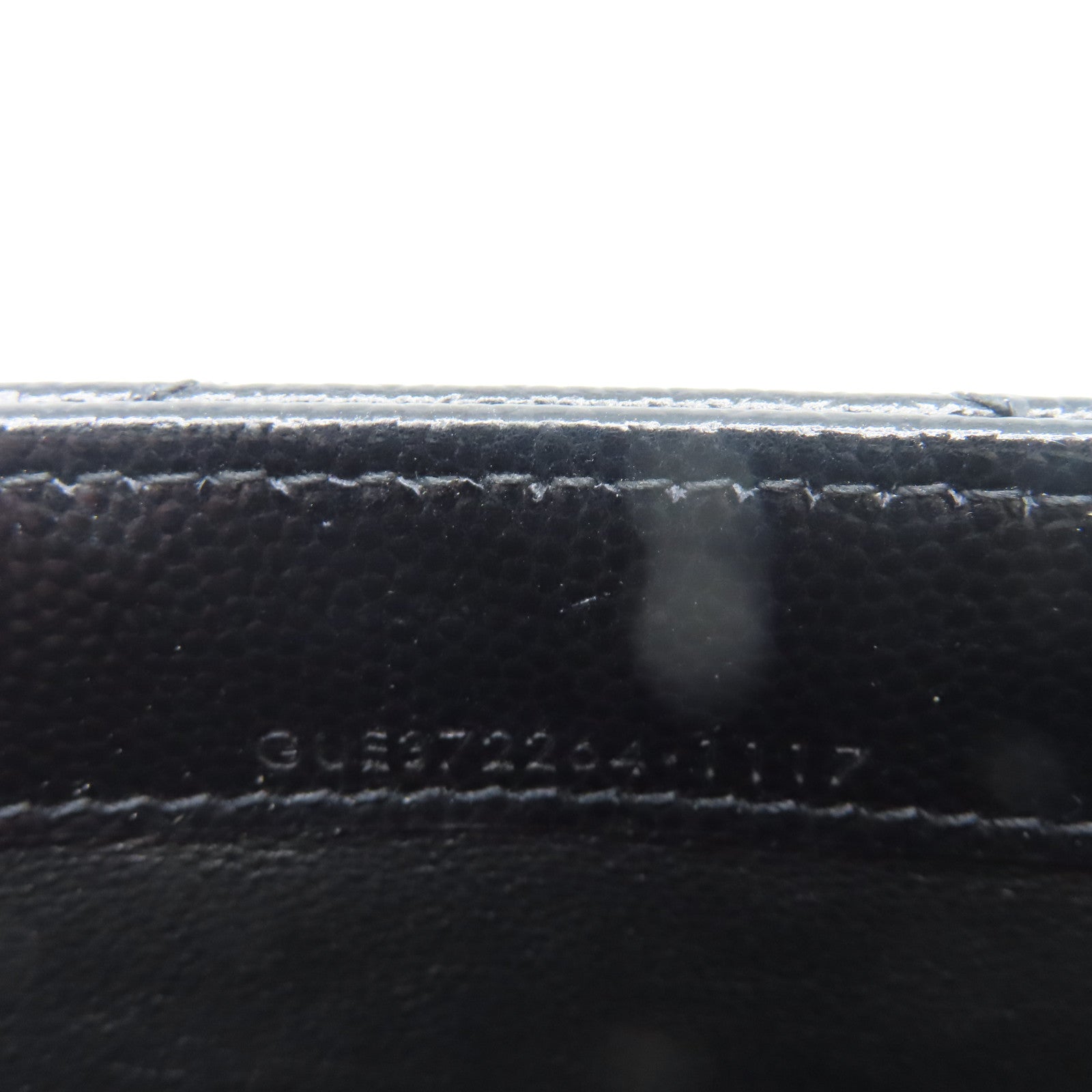 YVES SAINT LAURENT 牛皮皮革Long  Wallet銀扣長錢包黑色