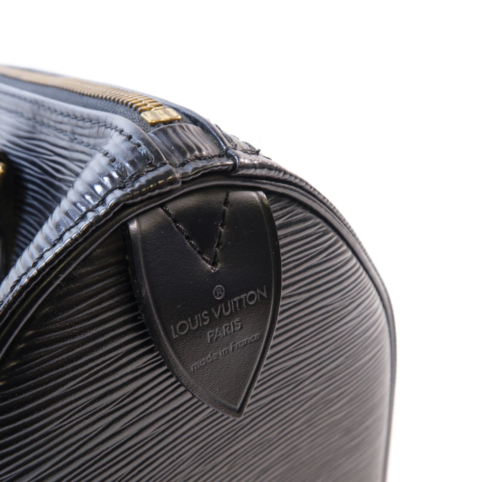 LOUIS VUITTON Epi Speedy 30金扣手挽袋黑色