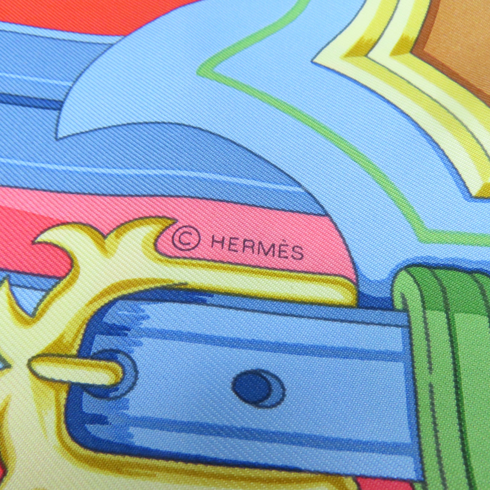 HERMES Silk Scarf Scarf Color