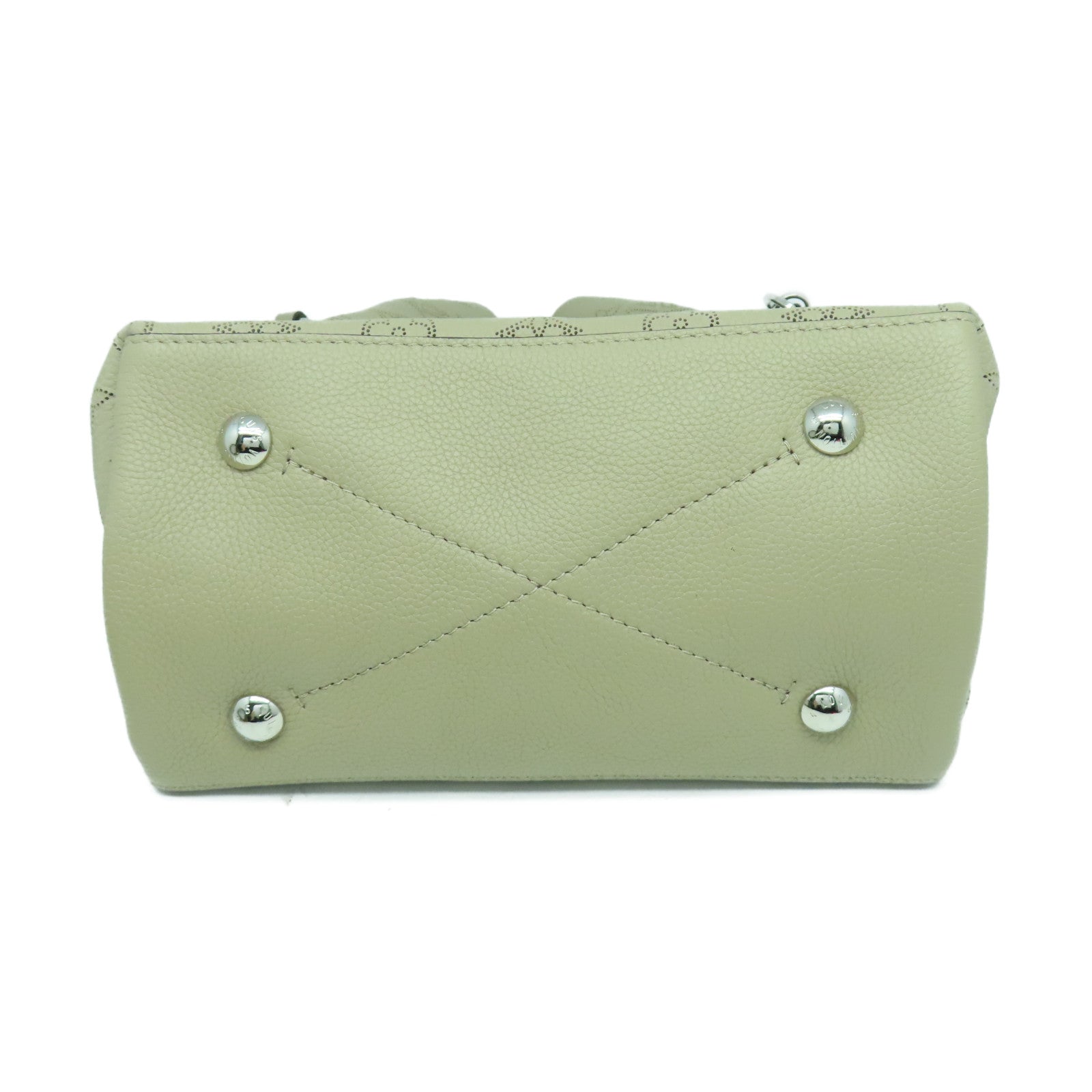 LOUIS VUITTON Mahina Muria銀扣手挽肩背兩用袋卡其色