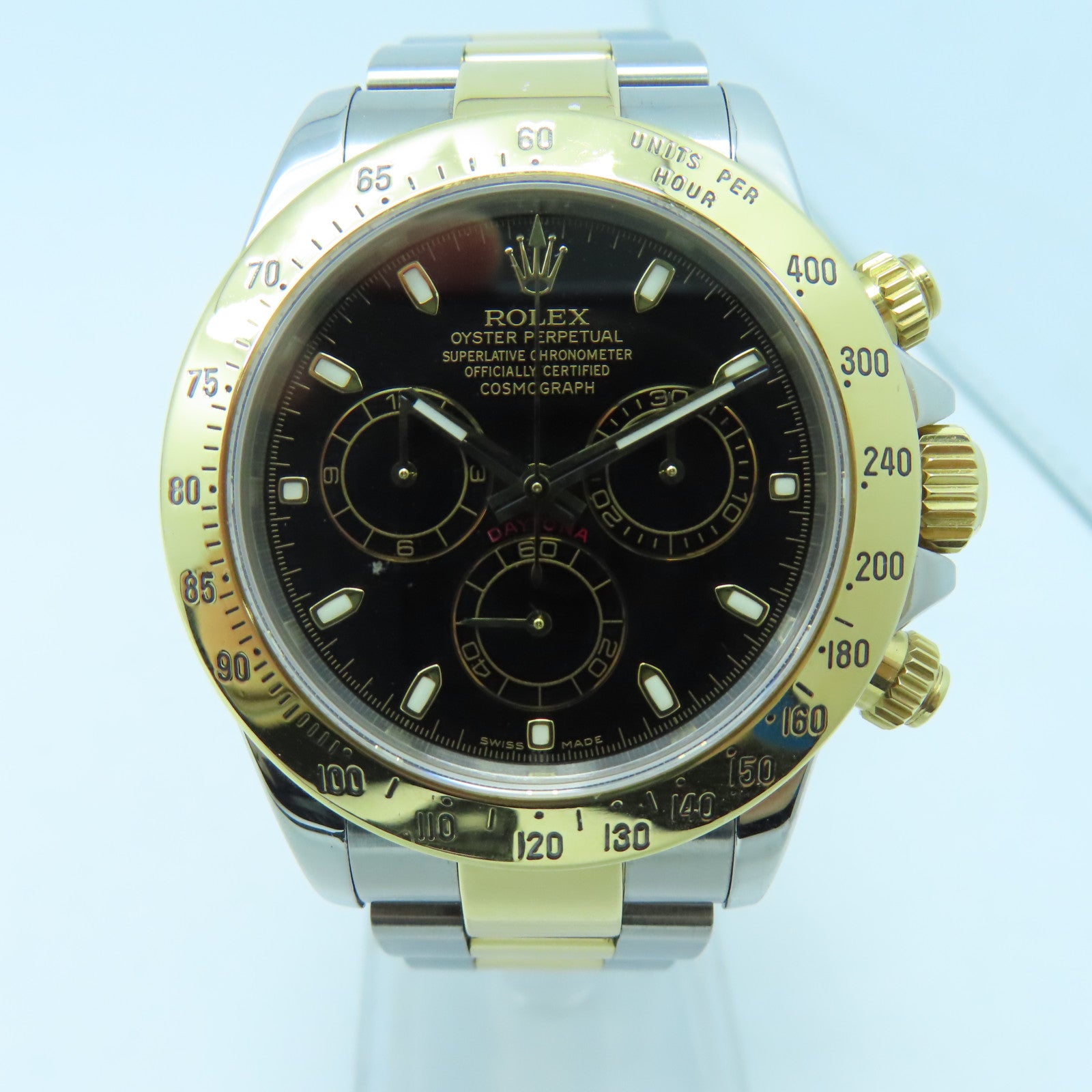 ROLEX Daytona 40mm Automatic Watch18K/不鏽鋼手錶自動機芯黑色