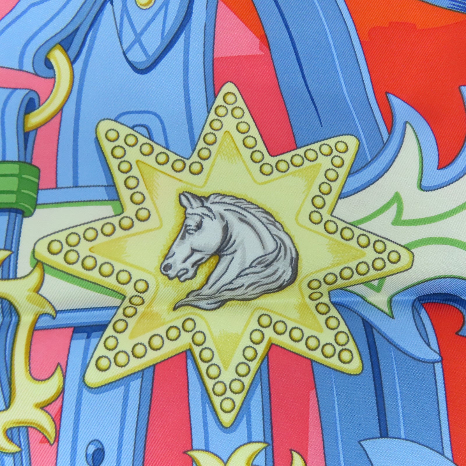 HERMES Silk Scarf Scarf Color