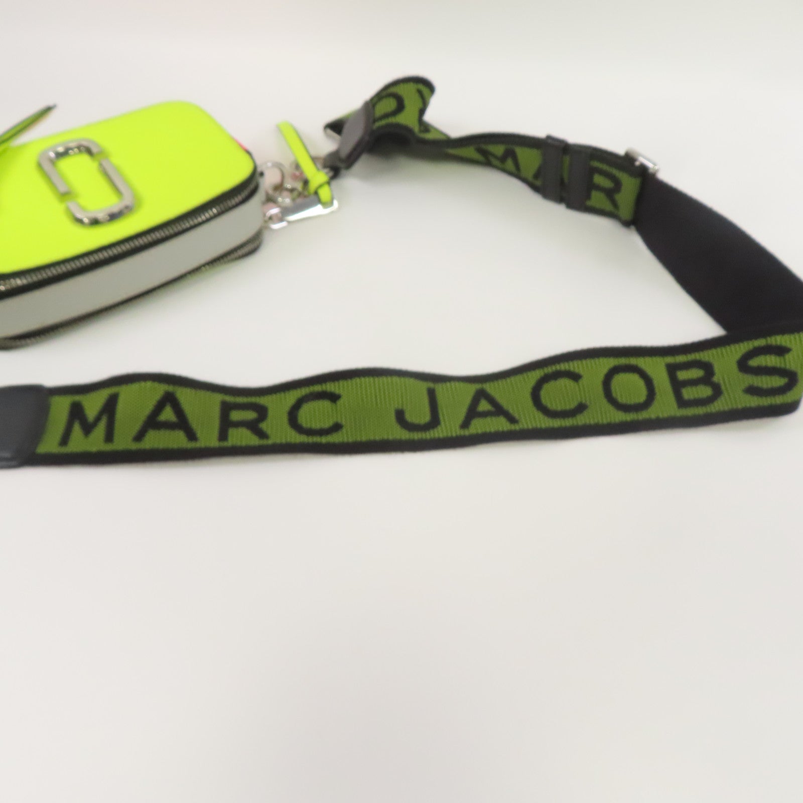 MARC JACOBS 牛皮皮革Shoulder Bag銀扣肩背袋黃色/粉紅色