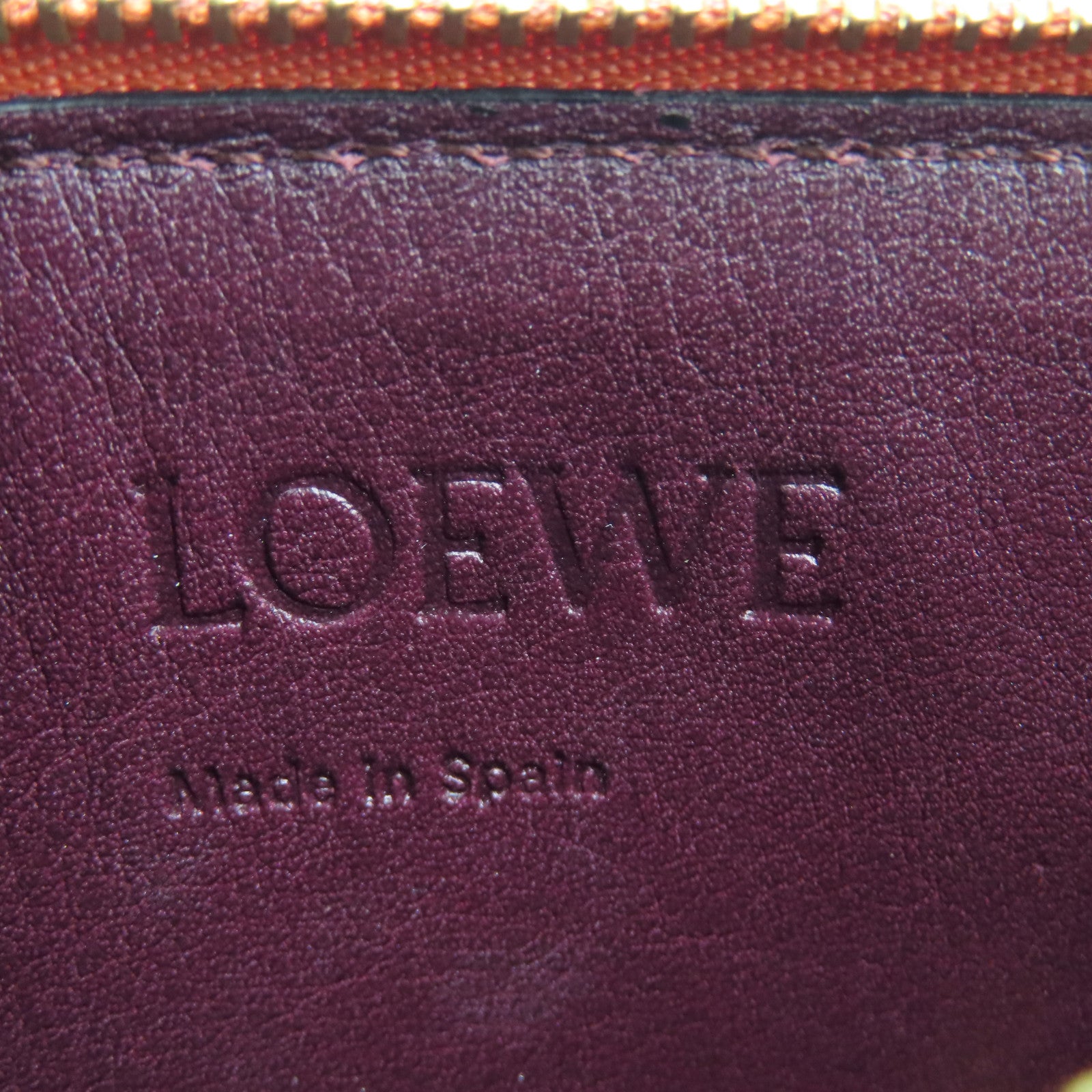 LOEWE Leather Gate Double Gold Buckle Shoulder Bag Orange Black