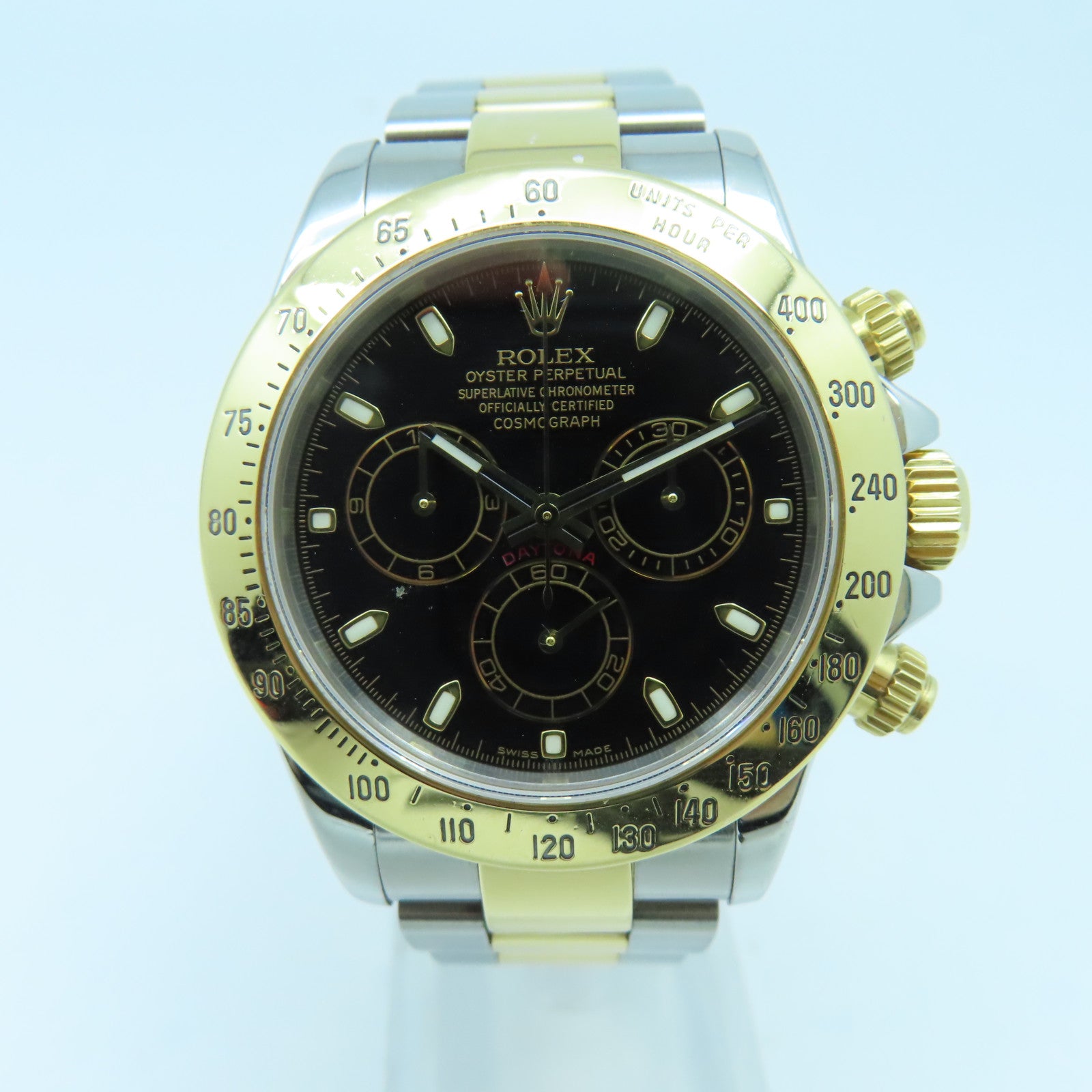 ROLEX Daytona 40mm Automatic Watch18K/不鏽鋼手錶自動機芯黑色