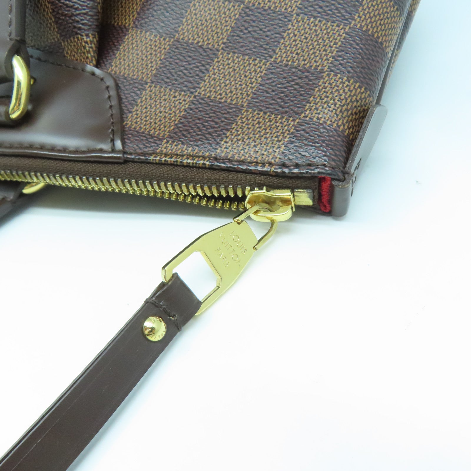 LOUIS VUITTON Damier Weekender GM金扣手挽袋啡色