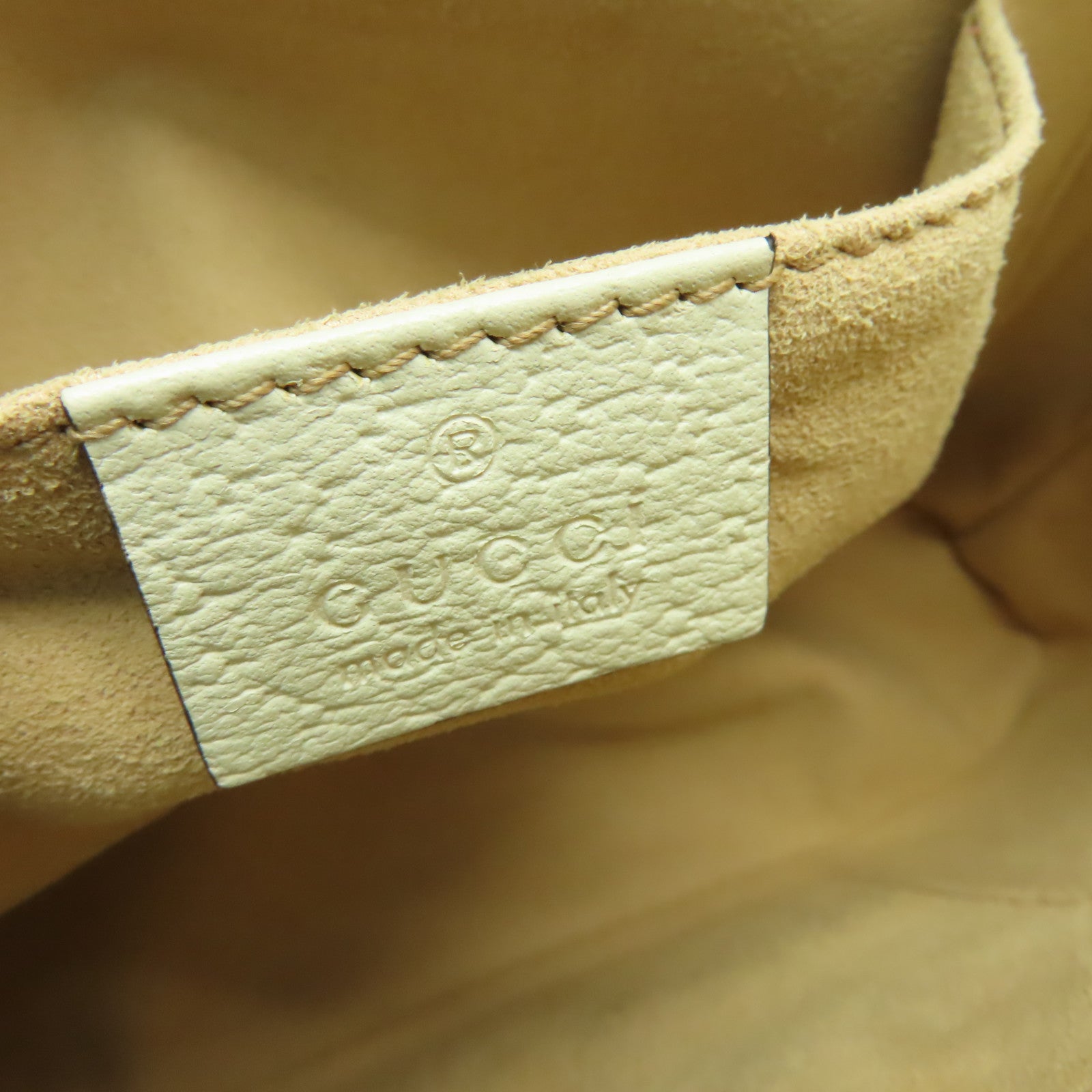 GUCCI 【激減優惠】牛皮皮革Ophidia GG金扣肩背袋白色