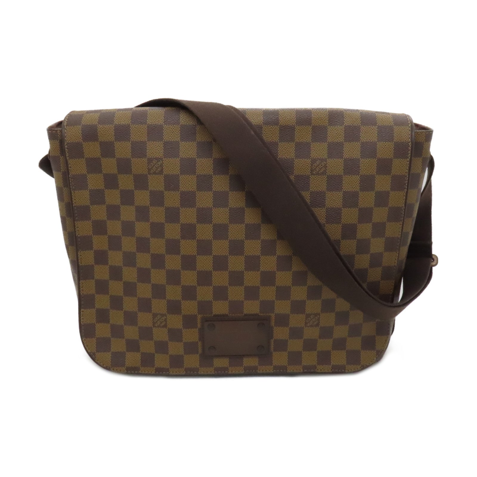 LOUIS VUITTON Damier Brooklyn GM金扣肩背袋啡色