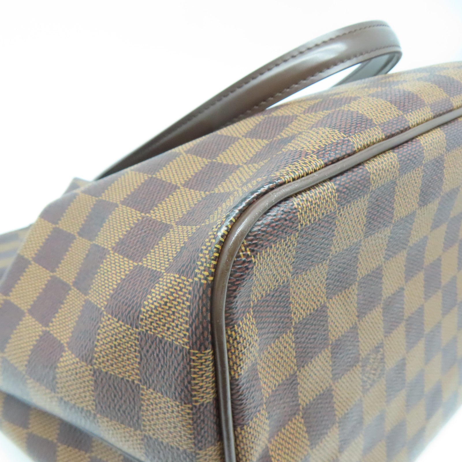 LOUIS VUITTON Damier Weekender GM金扣手挽袋啡色