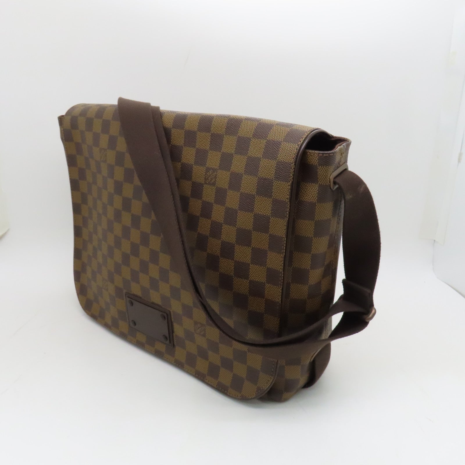 LOUIS VUITTON Damier Brooklyn GM金扣肩背袋啡色