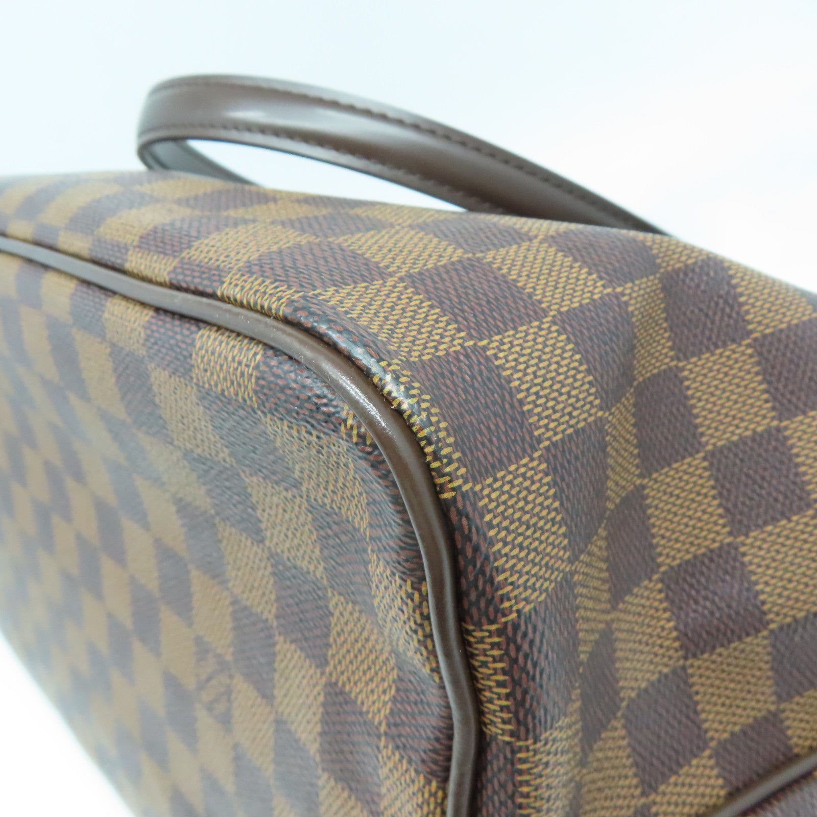 LOUIS VUITTON Damier Weekender GM金扣手挽袋啡色