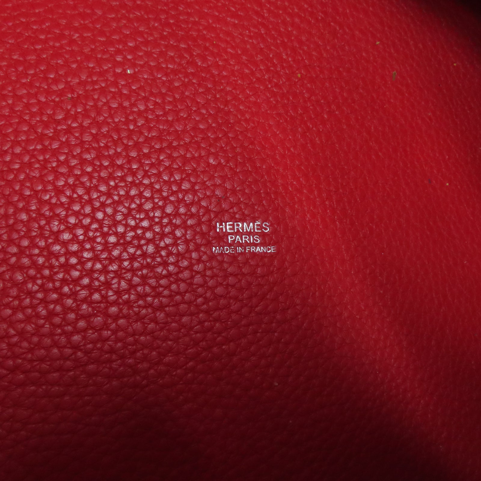 HERMES Taurillon Clemence皮革Picotin GM銀扣手挽袋法拉利紅色