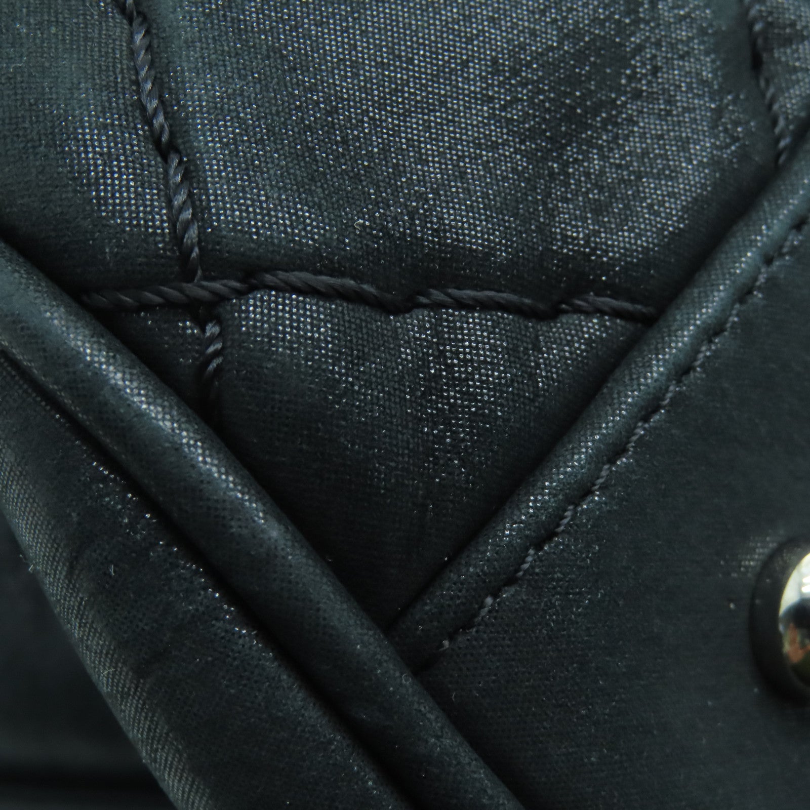 CHANEL 【激減優惠】菱格牛皮皮革Chain Shoulder銀扣手挽肩背兩用袋黑色