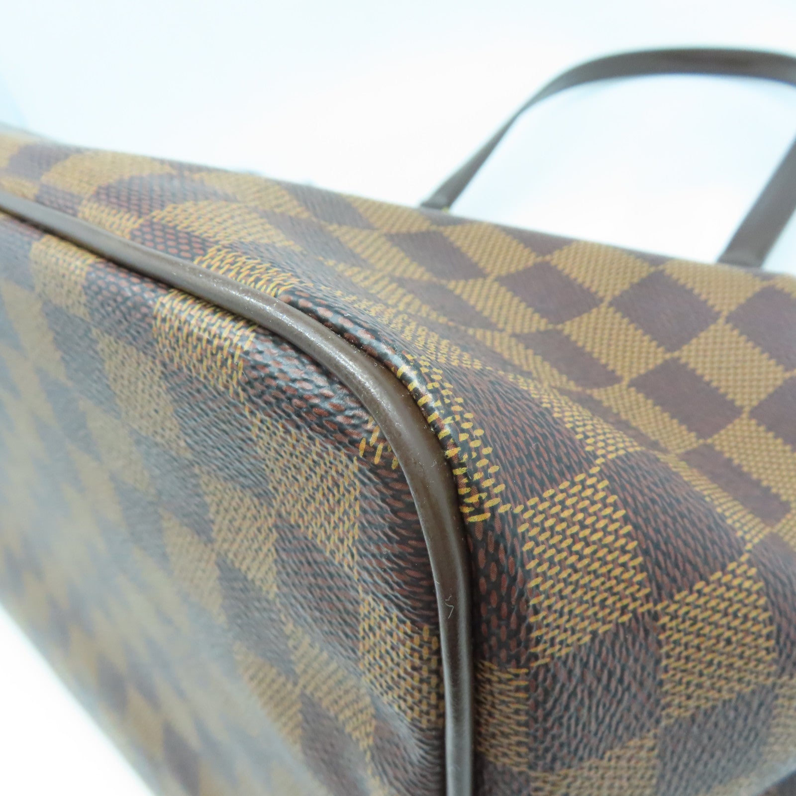 LOUIS VUITTON Damier Weekender GM金扣手挽袋啡色