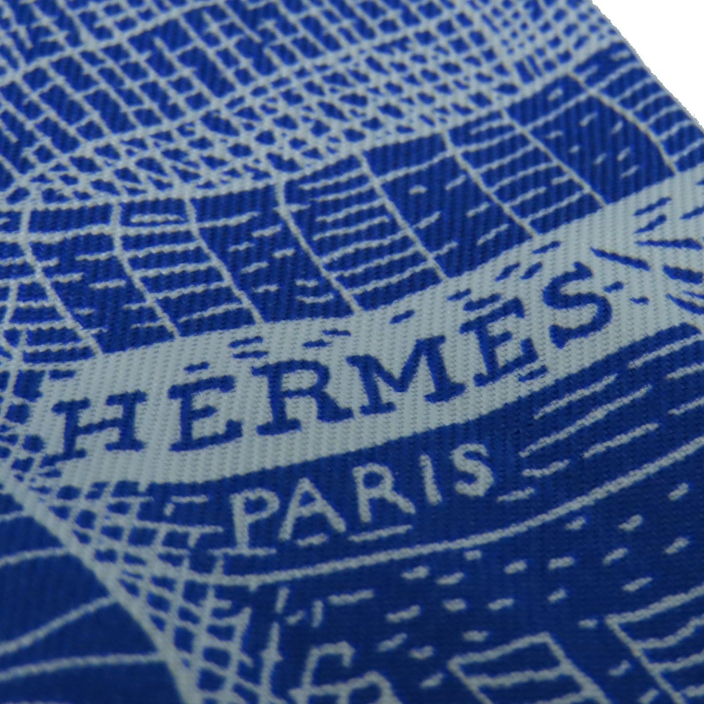 HERMES 丝质Twilly丝巾蓝色