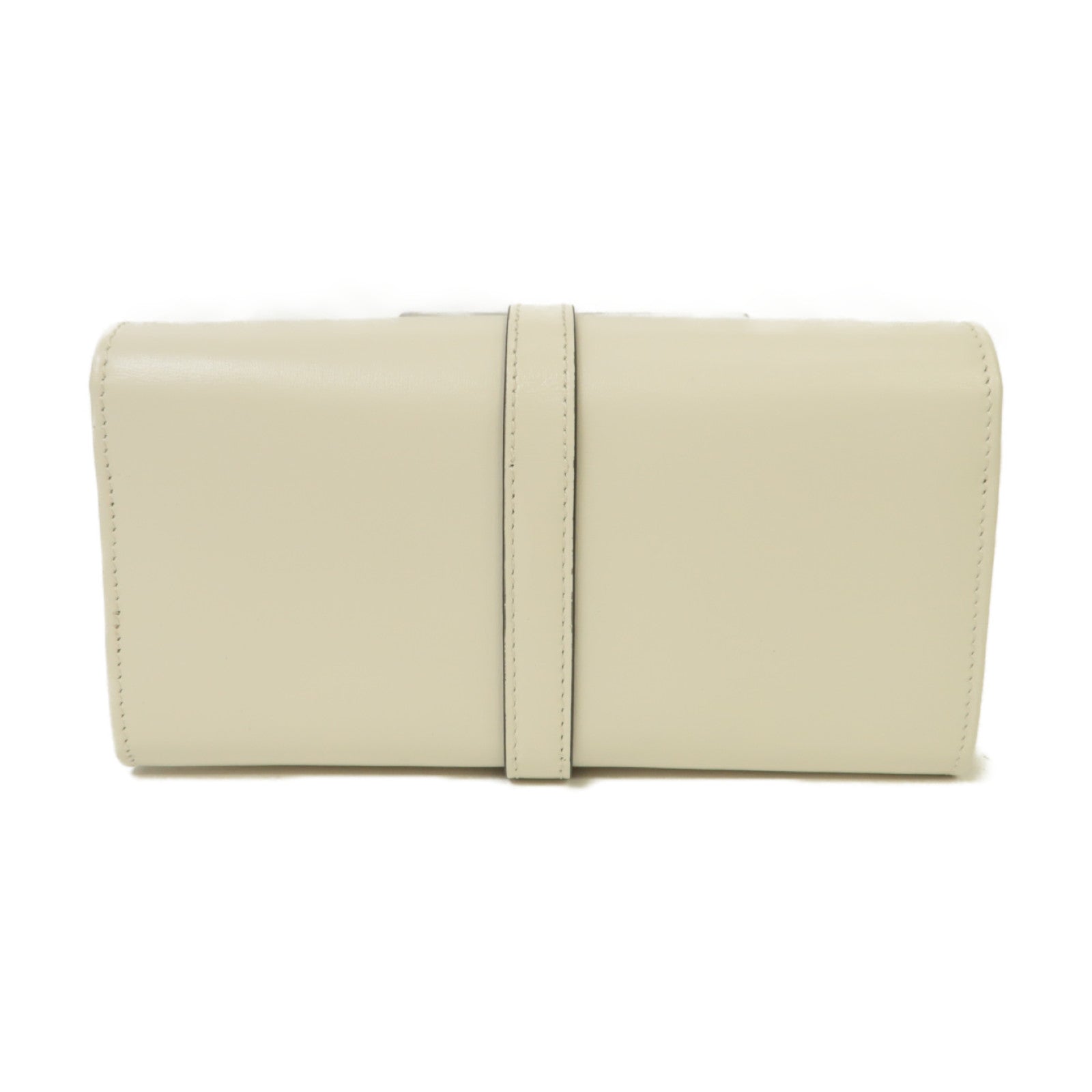 GUCCI 牛皮皮革Wallet On Chain Shoulder Bag金扣鏈帶肩背袋白色