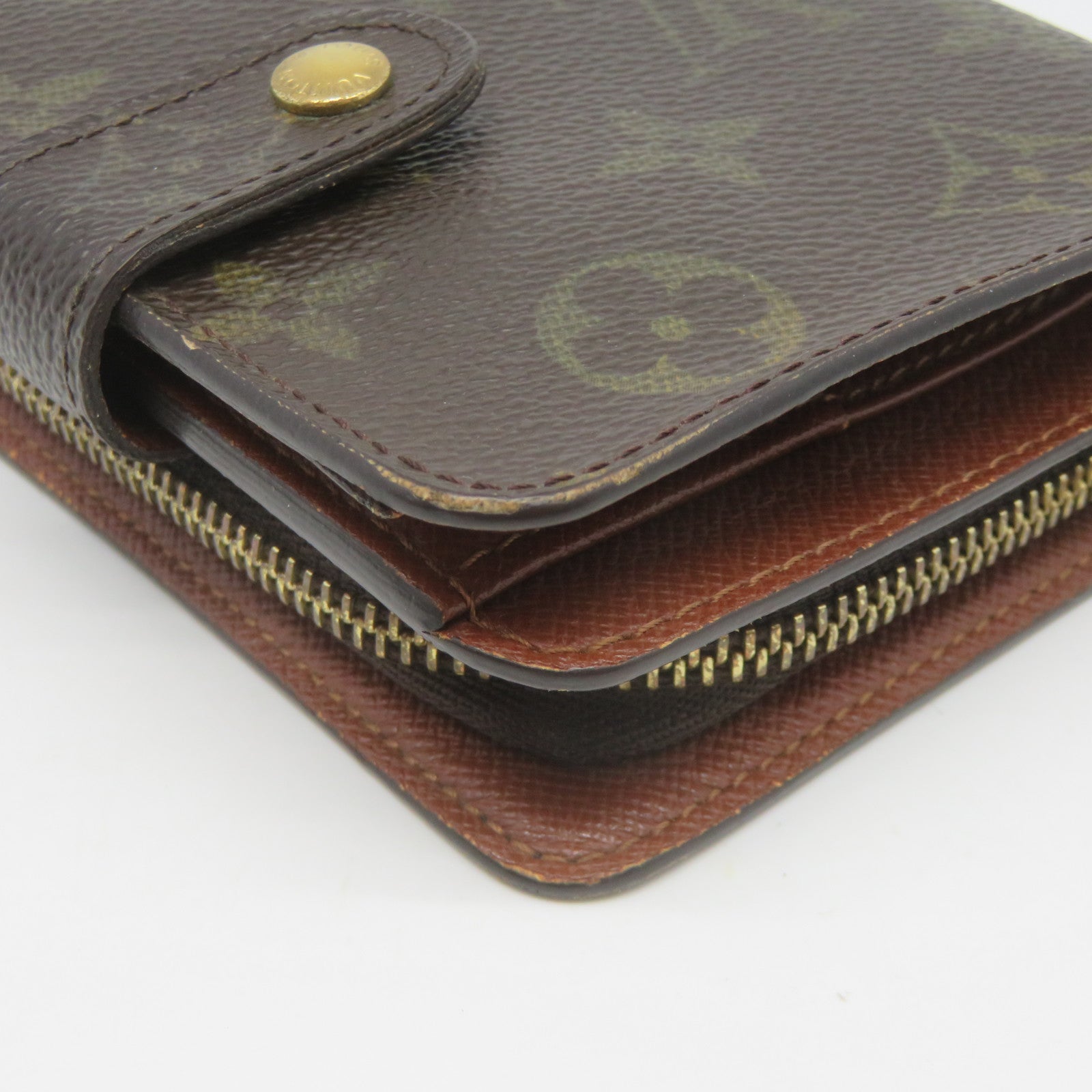 LOUIS VUITTON Monogram Wallet金扣錢包棕色