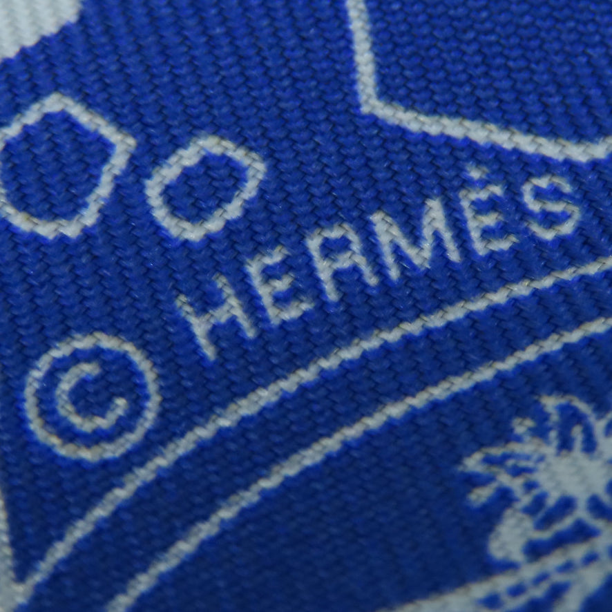 HERMES 丝质Twilly丝巾蓝色