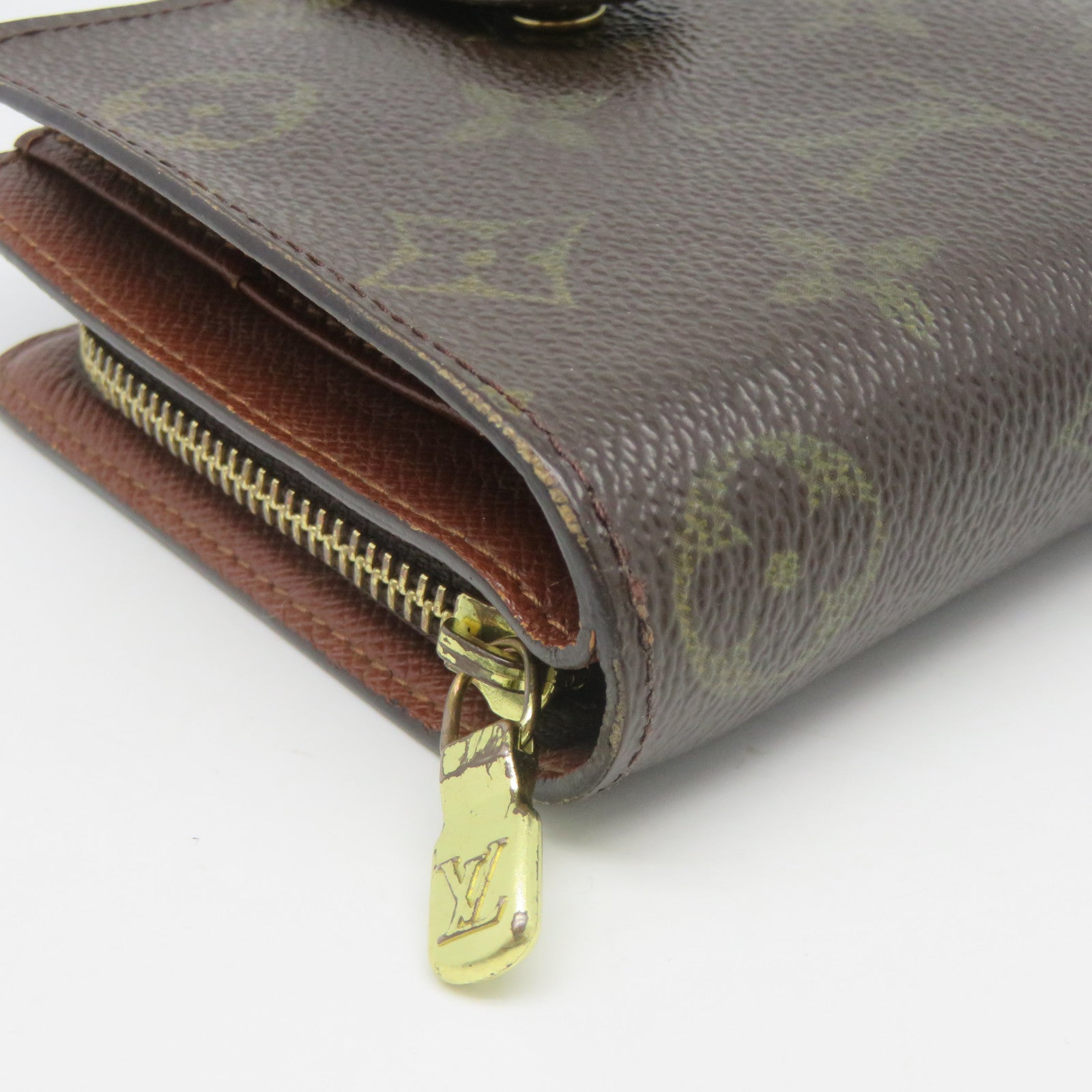 LOUIS VUITTON Monogram Wallet金扣錢包棕色