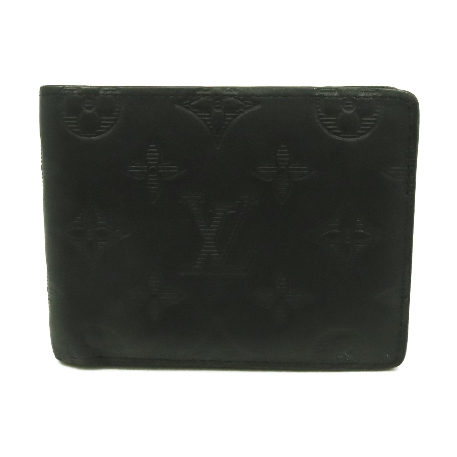 LOUIS VUITTON Monogram Shadow Multiple Wallet錢包黑色
