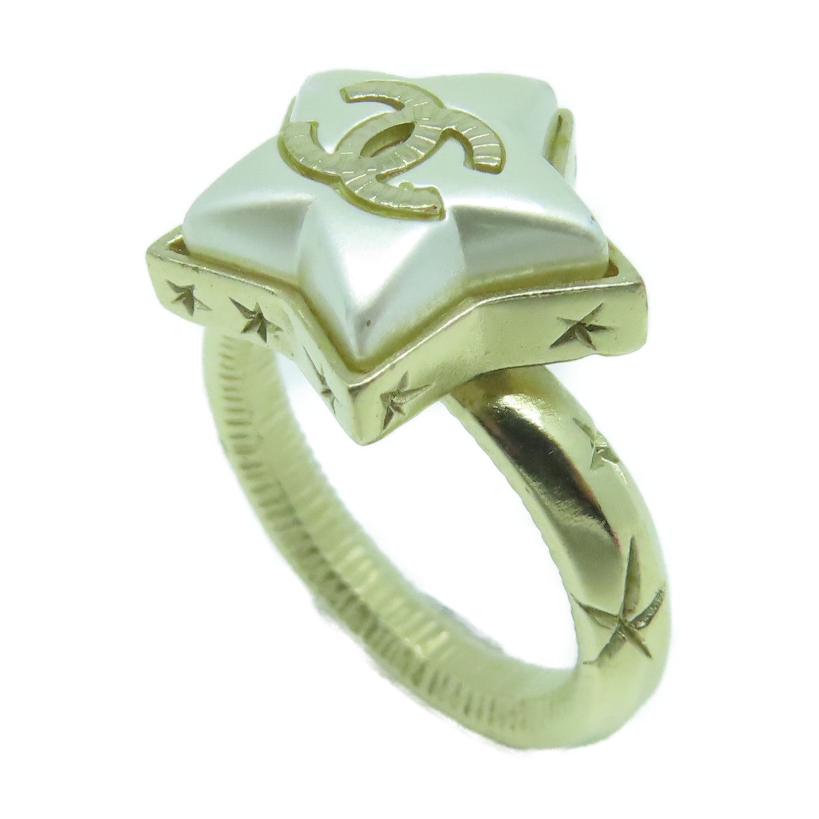 CHANEL 金屬Ring戒指US#5金色/銀色