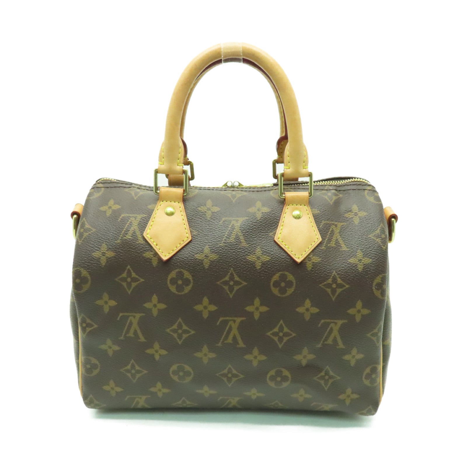 LOUIS VUITTON Monogram Speedy 25金扣手挽肩背兩用袋啡色