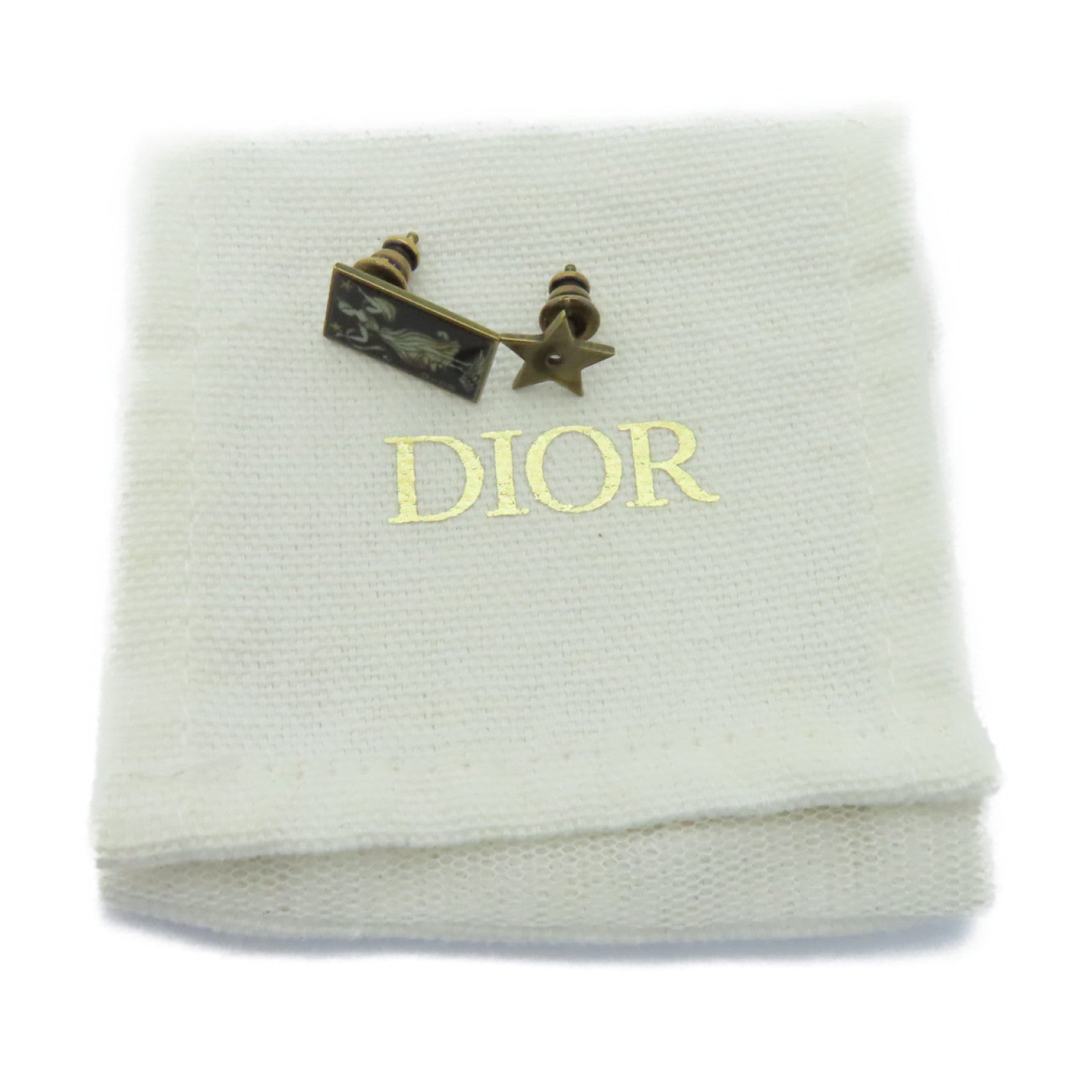 Dior 金屬Earrings耳環黑色/金色