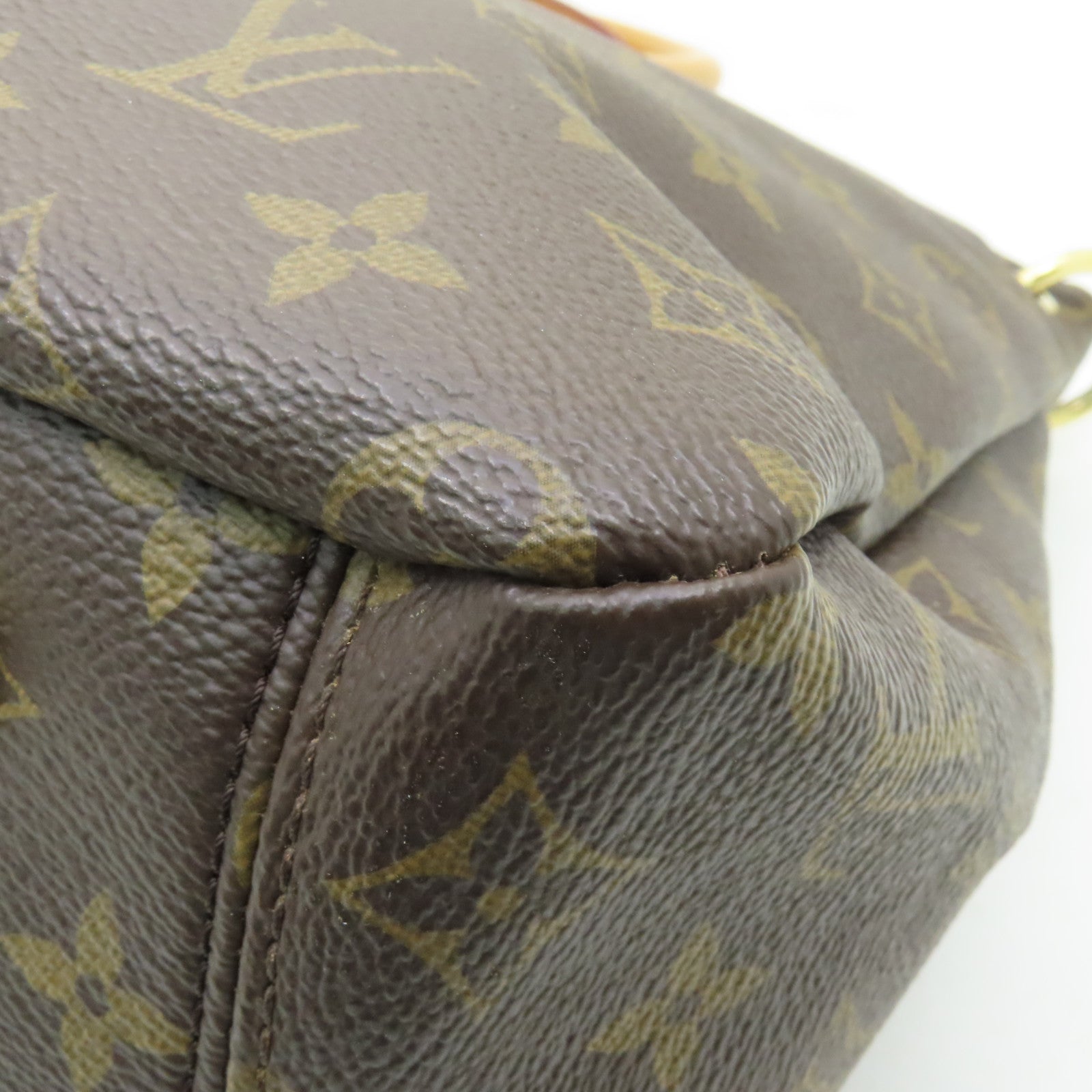 LOUIS VUITTON Monogram Pallas MM金扣手挽肩背兩用袋酒紅色