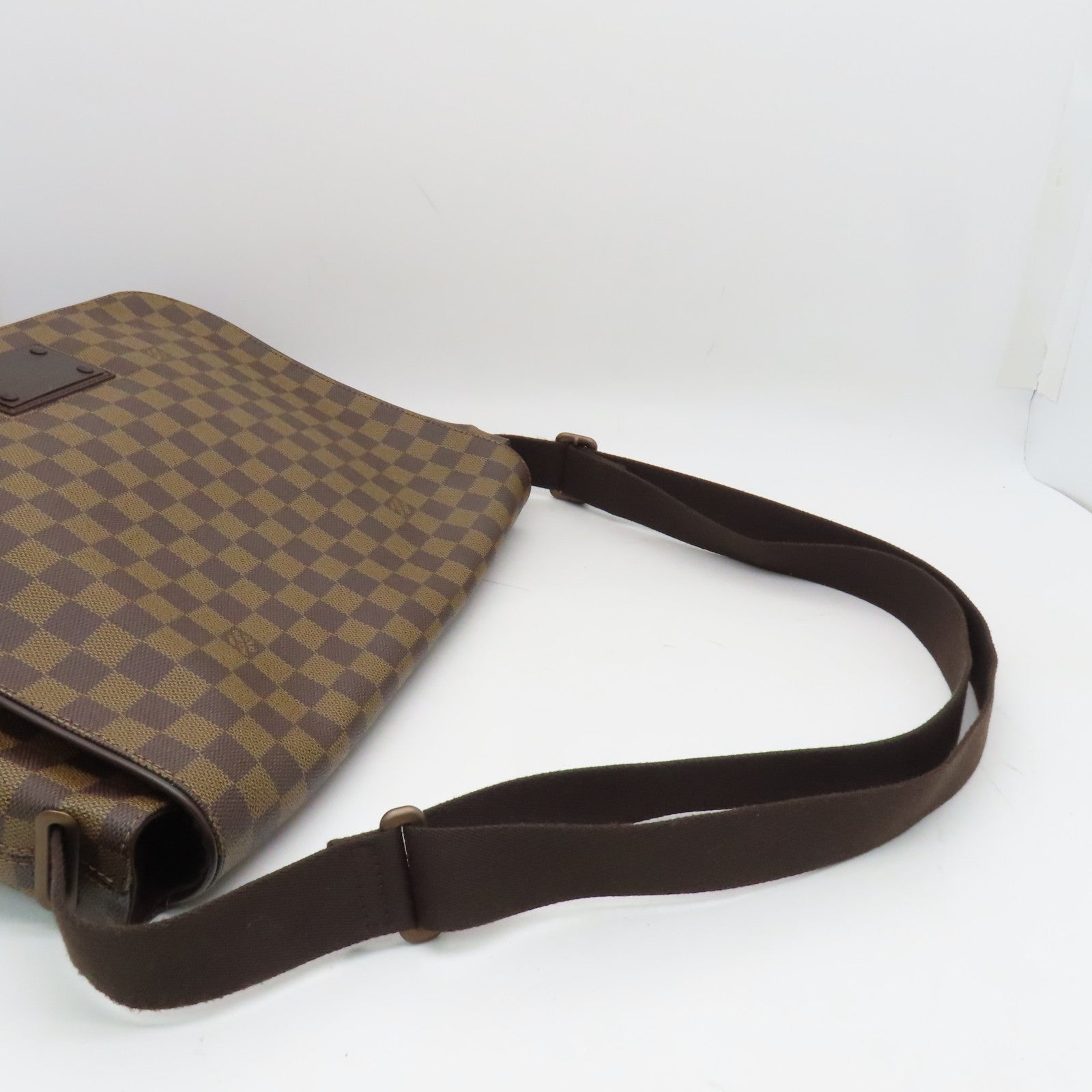 LOUIS VUITTON Damier Brooklyn GM金扣肩背袋啡色