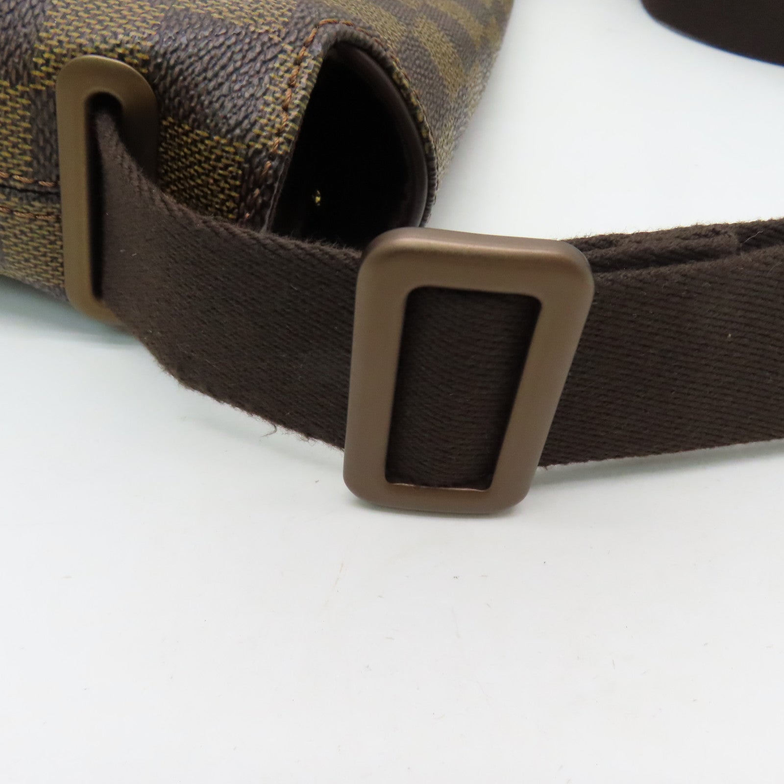LOUIS VUITTON Damier Brooklyn GM金扣肩背袋啡色
