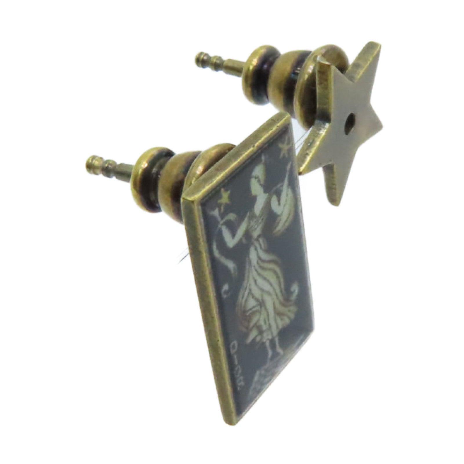 Dior 金屬Earrings耳環黑色/金色