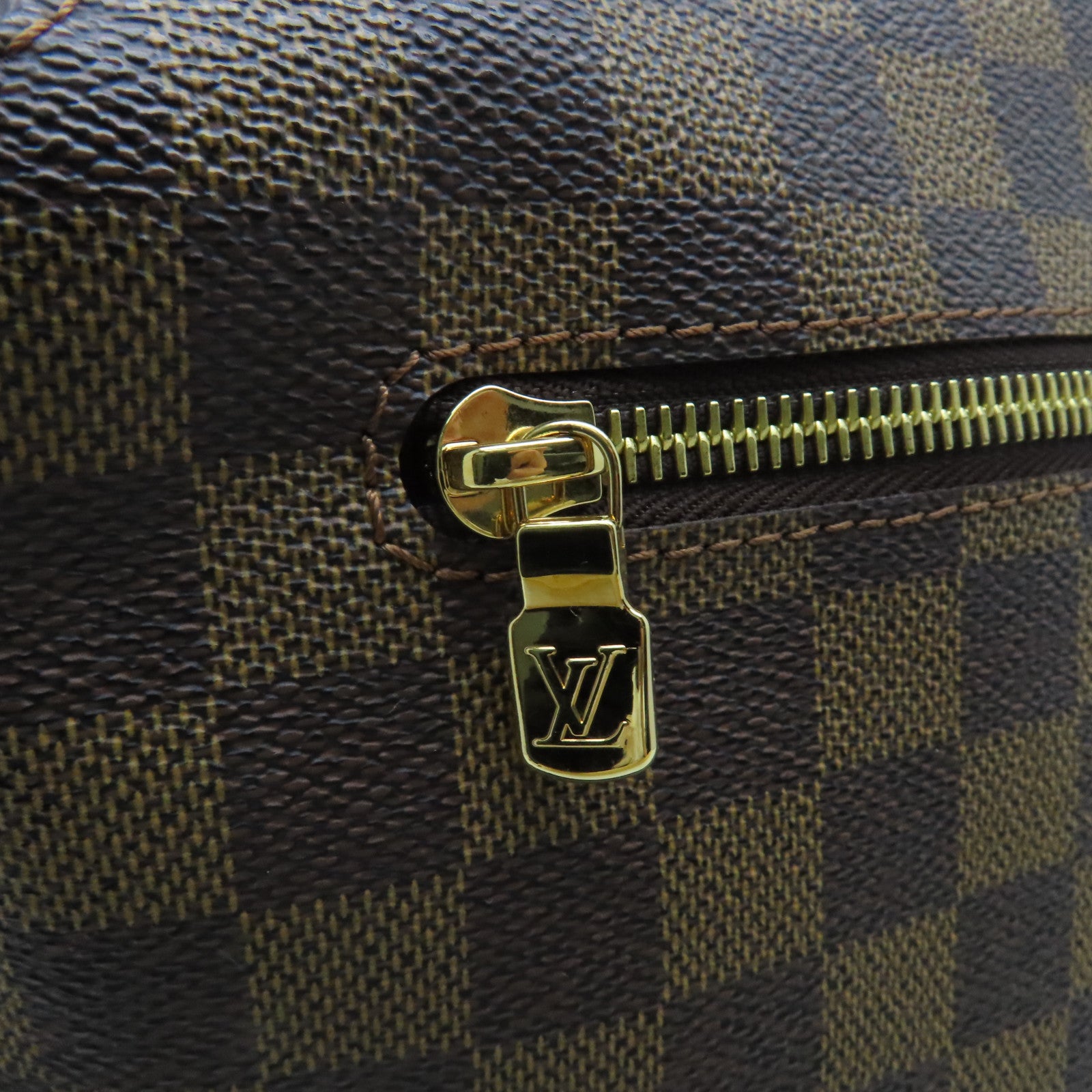 LOUIS VUITTON Damier Brooklyn GM金扣肩背袋啡色
