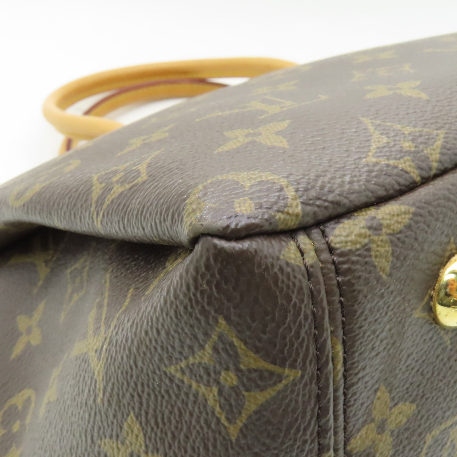 LOUIS VUITTON Monogram Pallas MM金扣手挽肩背兩用袋酒紅色